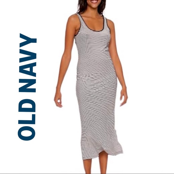 fitted midi tank dress